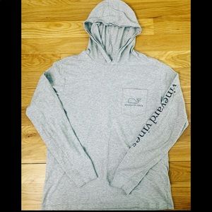 Vineyard Vines Hooded Shirt (GREY) size S SMALL